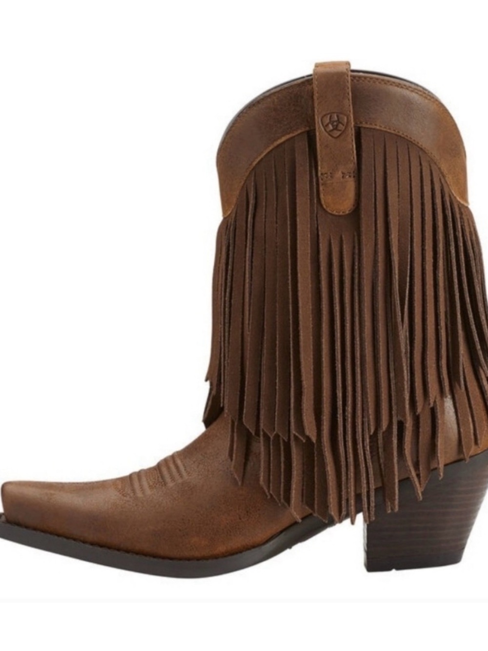 Ariat Fringe Western Ankle Boot - Brown